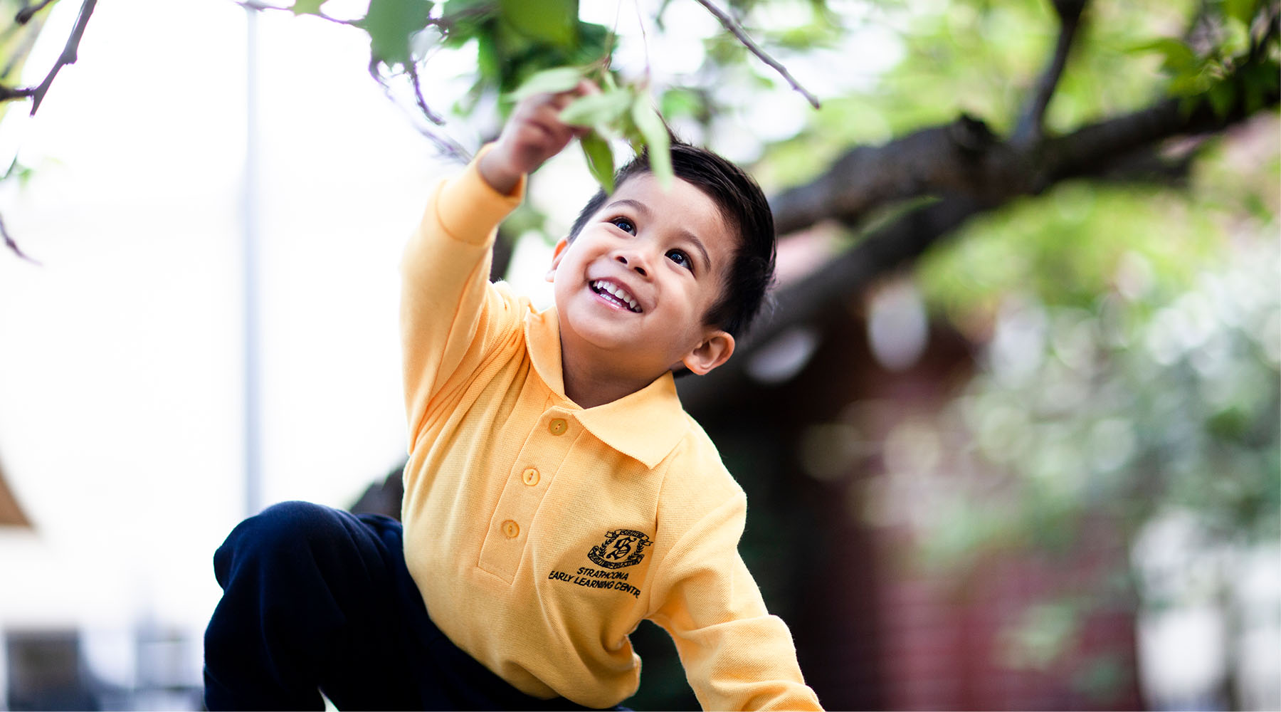 Early learning student outside