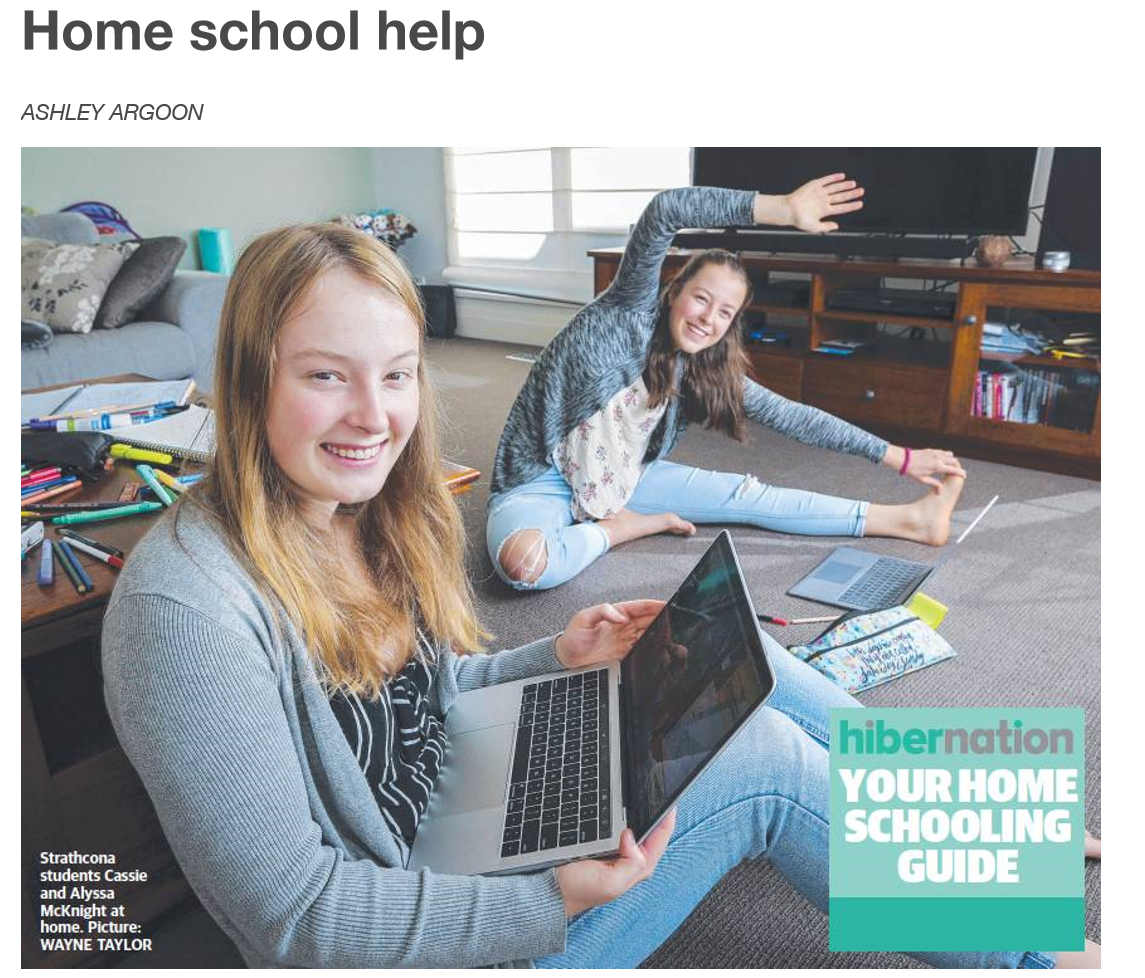 Home school Herald Sun article